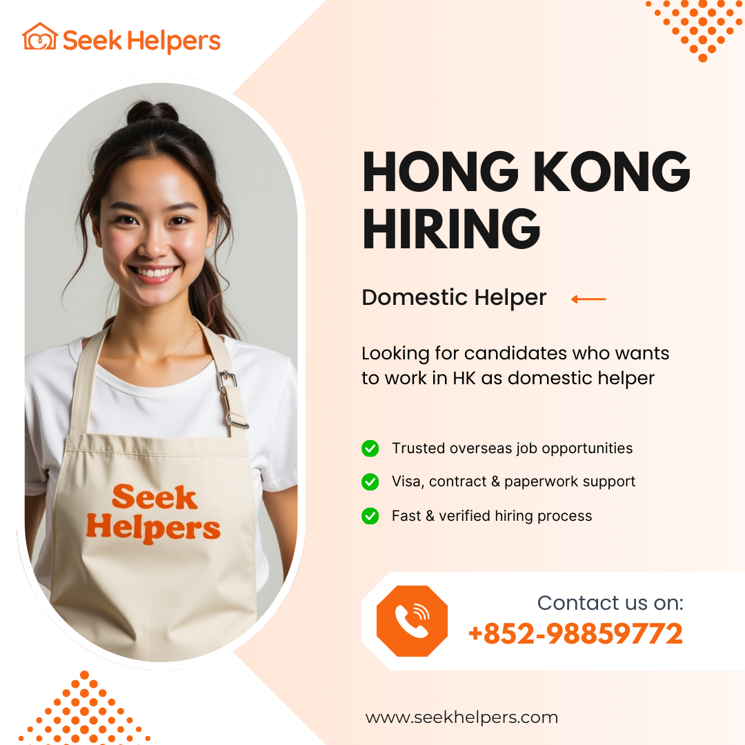 Hong Kong House Help Jobs for Women - Free Food, Free Stay, Good Salary
